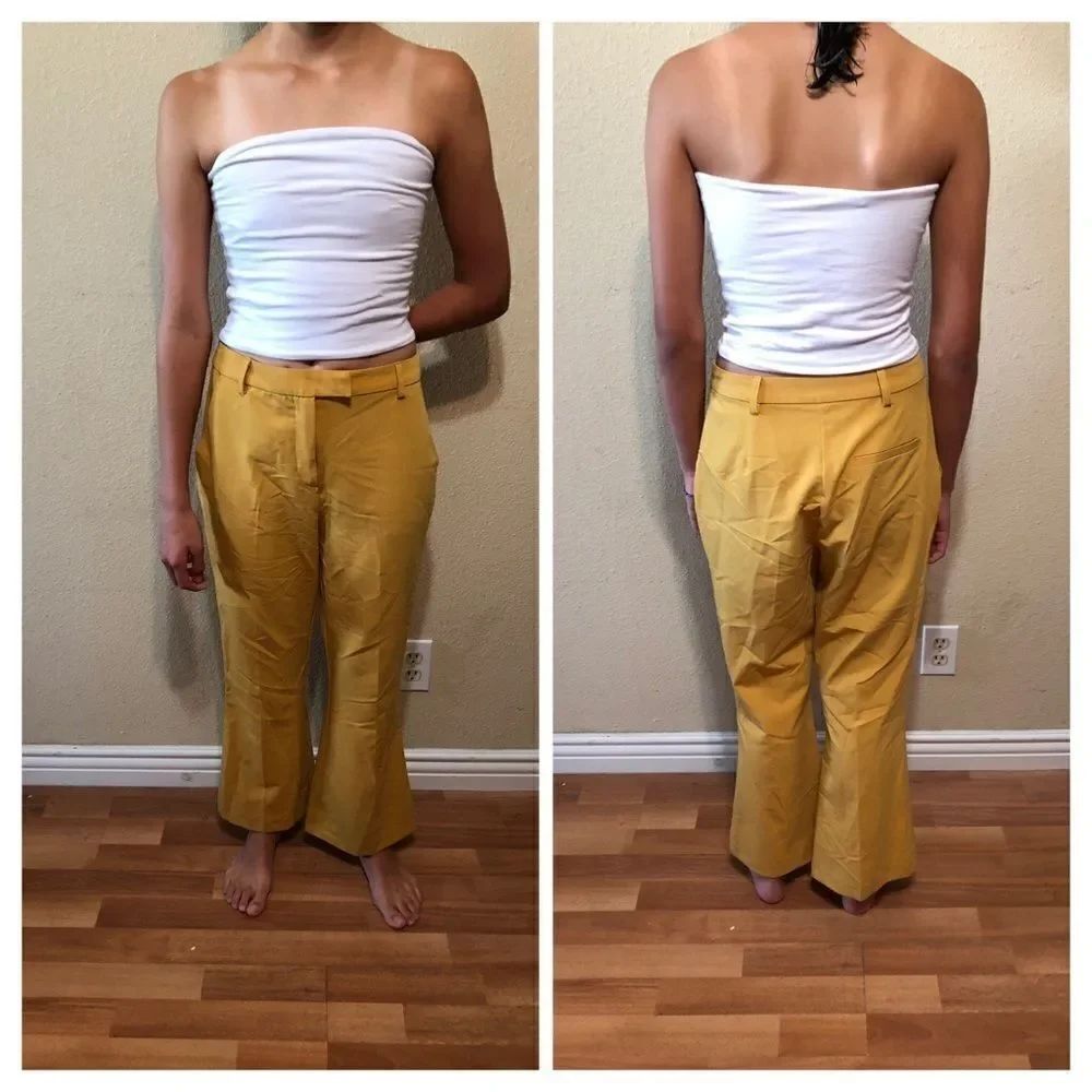 Topshop Cropped Flared Trousers Size 4